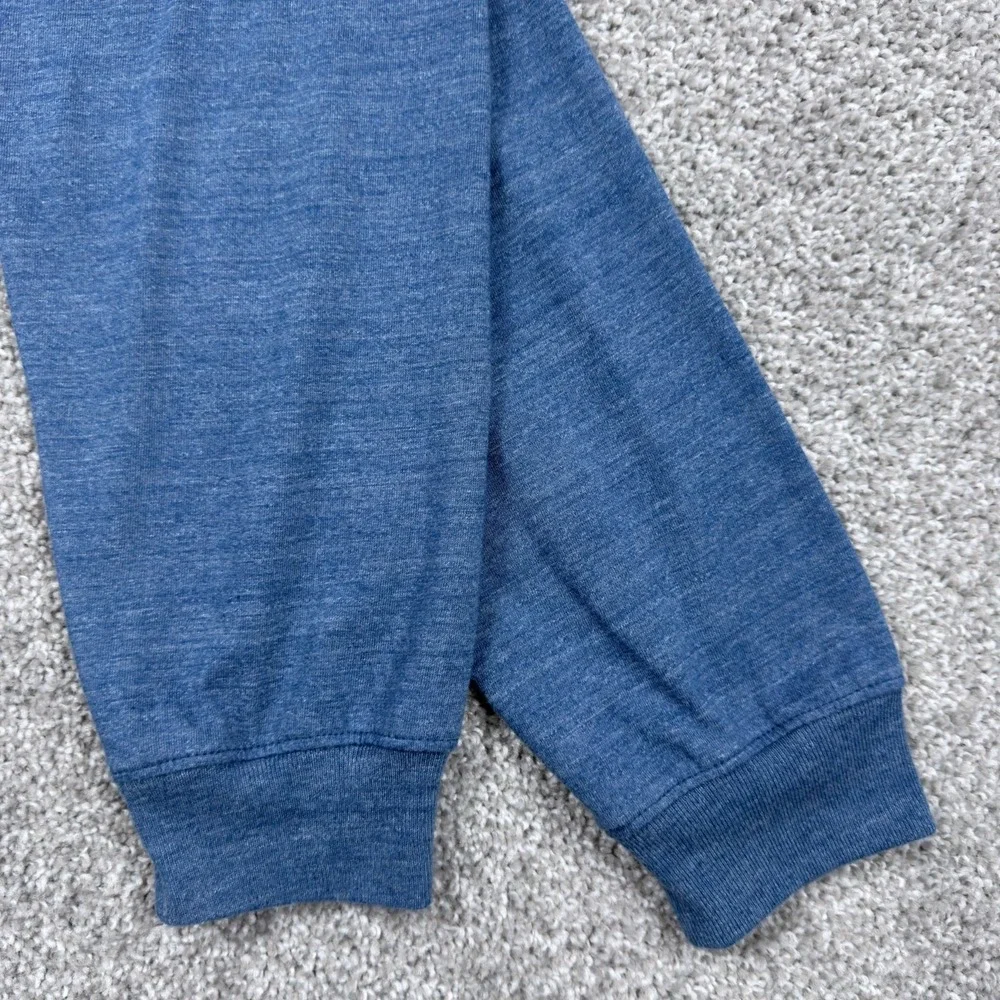 The North Face Hoodie Mens Large Blue Tri Blend Long Sleeve Graphic Logo